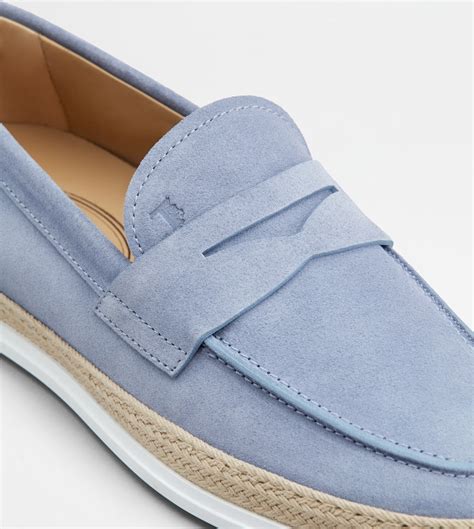 light blue suede loafers men.